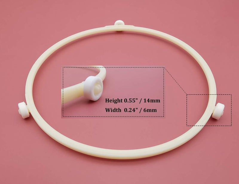 IMSurQltyPrise Microwave Glass Turntable Plate Roller Support Rotating Ring, Inner Diamater 6.9" / 176mm, Outer Diamater 7.4" / 188mm - 2 Pcs - Image 3