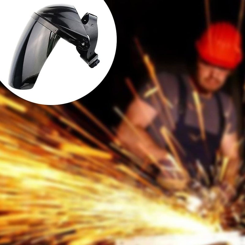 klarako Anti Fog Full Head-Mounted Safety Clear Glasses Visor Safety Work Welding Grinding Helmet Cover Headgear, Black - Image 4