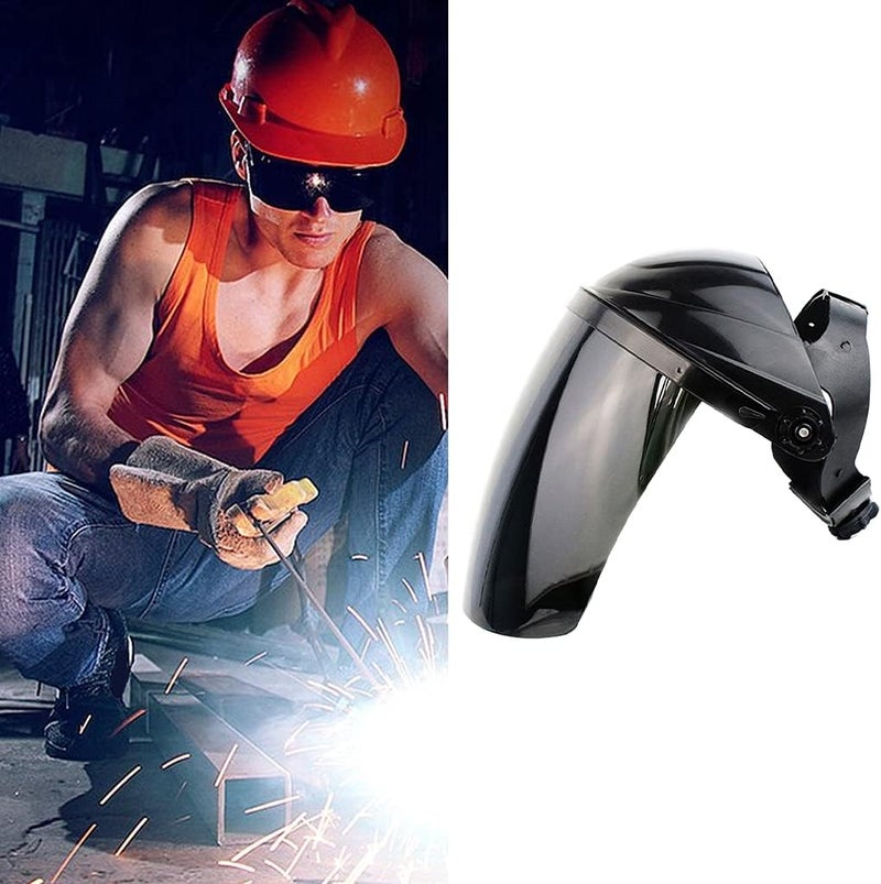 klarako Anti Fog Full Head-Mounted Safety Clear Glasses Visor Safety Work Welding Grinding Helmet Cover Headgear, Black - Image 5