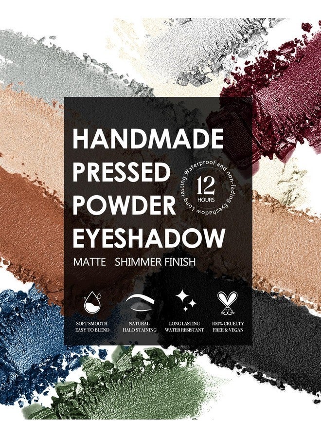 HOOMUSS Burgundy Red Eyeshadow Shimmer Handmade Gothic Eye Sahdow Makeup Palette for Halloween, High Pigmented & Long Lasting, Intense Color Wine Red Matte Eyeshadow (Wine Red) - Image 5