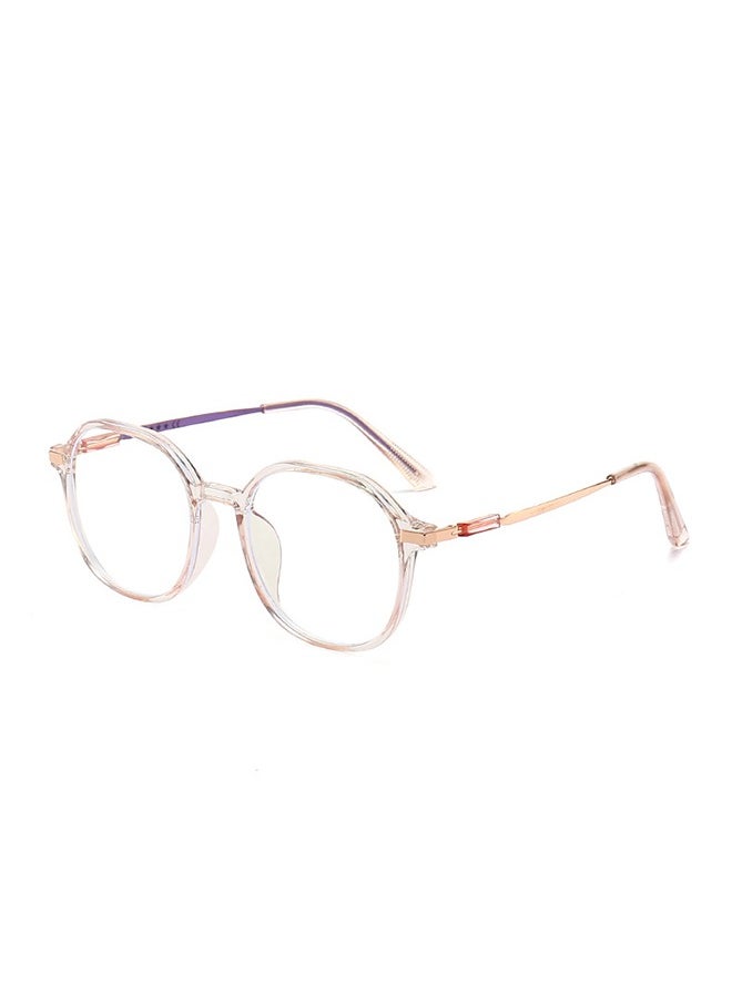 Generic - Blue Light Blocking Glasses Women/Men, Round Fashion Retro Frame, Glasses Frame Korean Version Flat Mirror, Anti Eyestrain UV Glare（#Purple) - Image 1