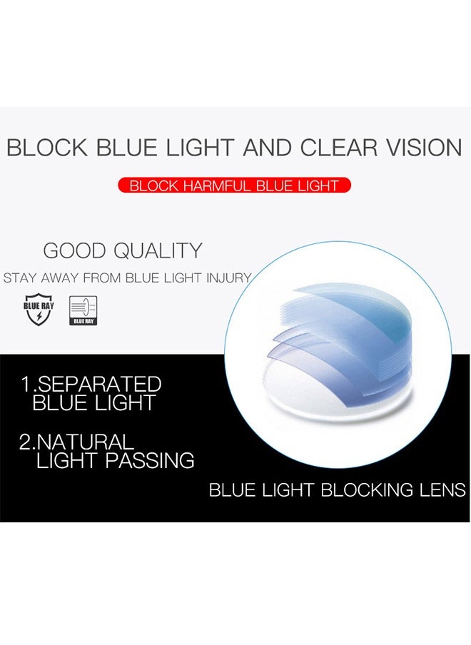 Generic - Blue Light Blocking Glasses Women/Men, Round Fashion Retro Frame, Glasses Frame Korean Version Flat Mirror, Anti Eyestrain UV Glare（#Purple) - Image 1