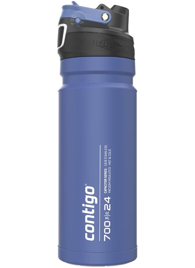 Contigo - Free Flow Stainless Steel Drinks Bottle 100 Percent Leakproof Large Bpa Free Insulated Thermal Water Bottle Keeps Drinks Cold For Up To 29 Hours Premium Outdoor Insulated Sports Bottle 700 Ml - Image 1