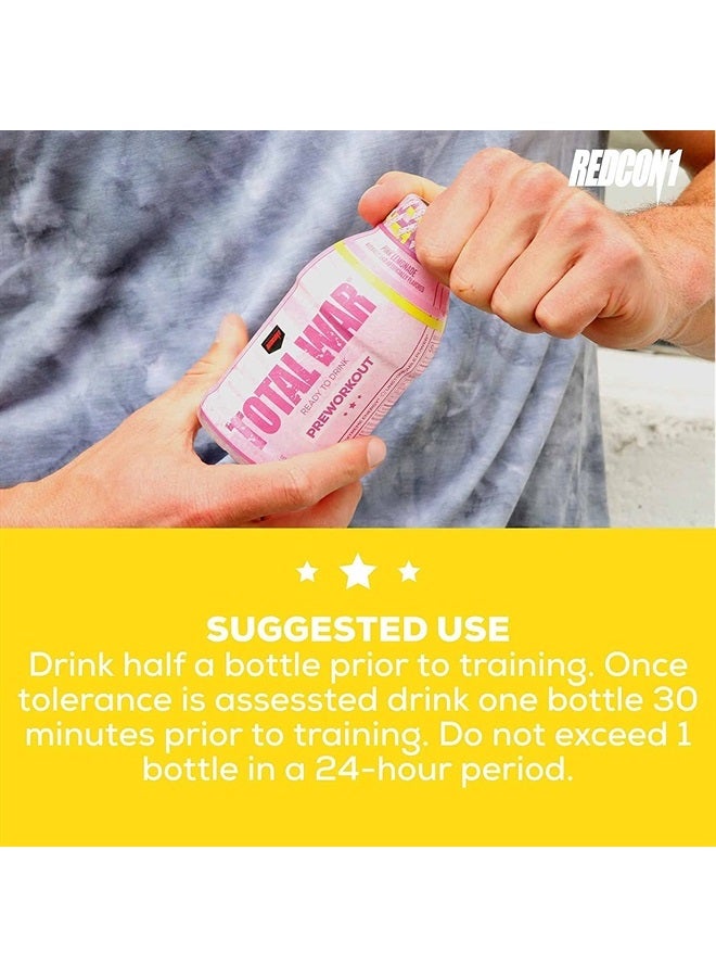 REDCON1 Total War Ready to Drink Pre Workout - Endurance Boosting, Keto Friendly RTD Formula - Amino Acid + Citrulline Malate Pre Workout Drink for Men & Women (Tiger's Blood, 12 Servings) - Image 4