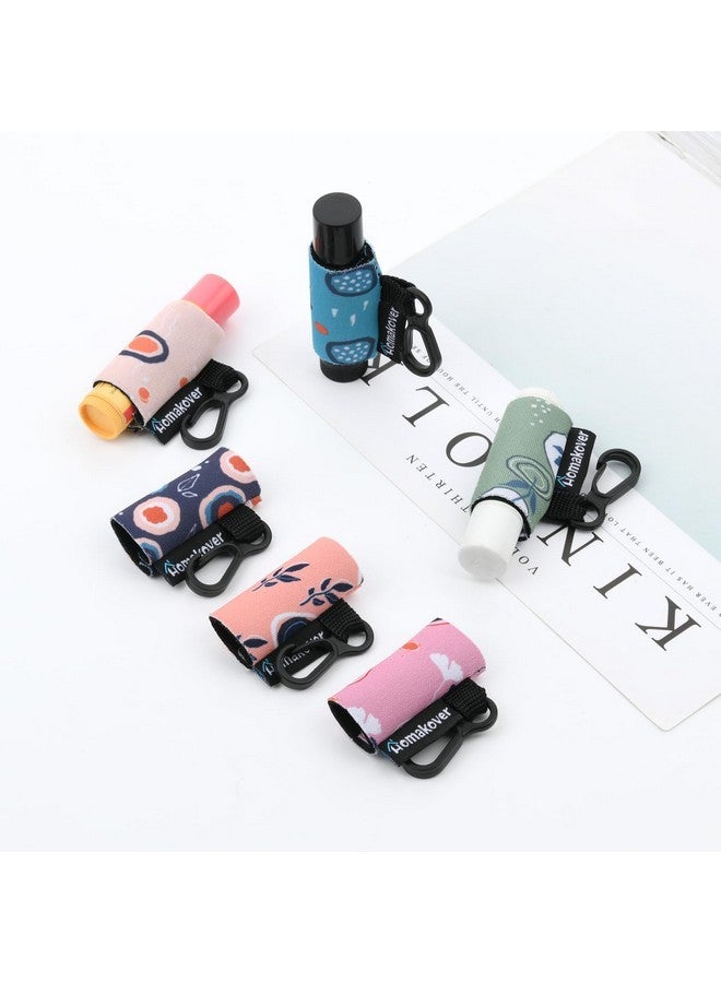 هوماكوفر مجموعة من 6 قطع من حامل أحمر الشفاه المضغوط بمشبك تثبيت عالي الجودة، وغطاء من النيوبرين مع مشبك يناسب معظم مرطبات الشفاه القياسية (لون الحوت) - Image 3