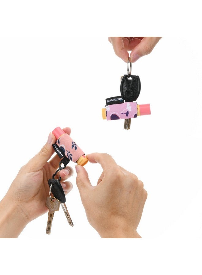 هوماكوفر مجموعة من 6 قطع من حامل أحمر الشفاه المضغوط بمشبك تثبيت عالي الجودة، وغطاء من النيوبرين مع مشبك يناسب معظم مرطبات الشفاه القياسية (لون الحوت) - Image 2