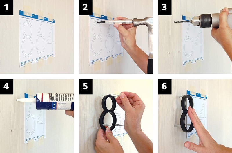 Hillman Distinctions 844711 Black Upgraded 5" Floating House Number 1, Old Model - Image 4