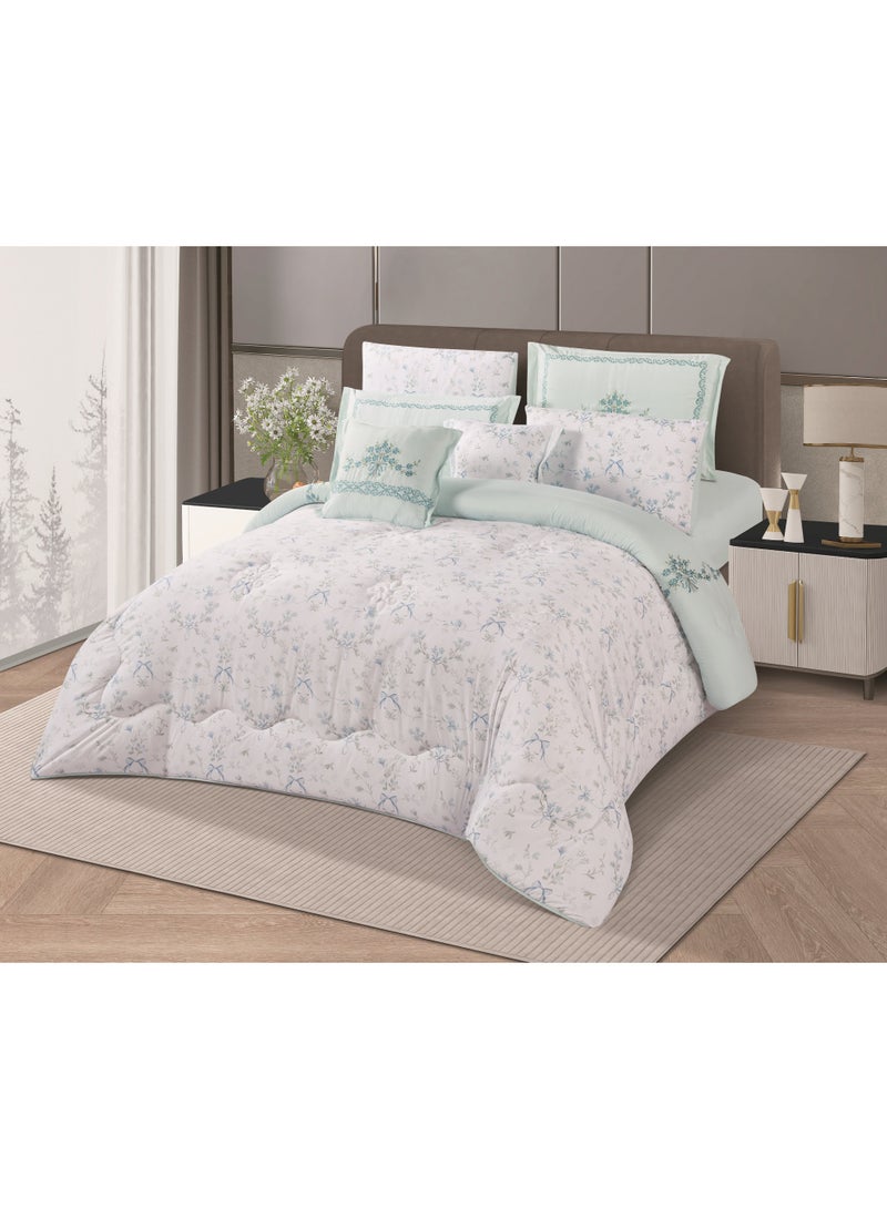 Hours  quilt set, 8 pieces, soft embroidered, double-sided, with heavy filling - Image 2