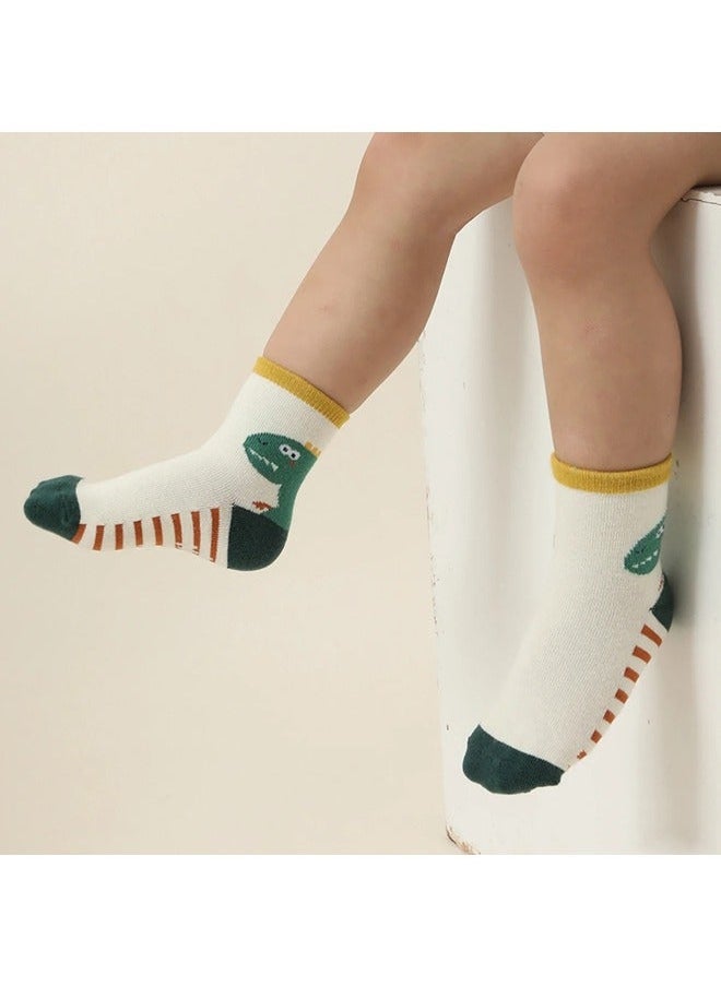 Generic - 12 Pairs Baby Socks Of Cotton Non-Slip Striped Baby Boys Socks Multicolor - Image 1