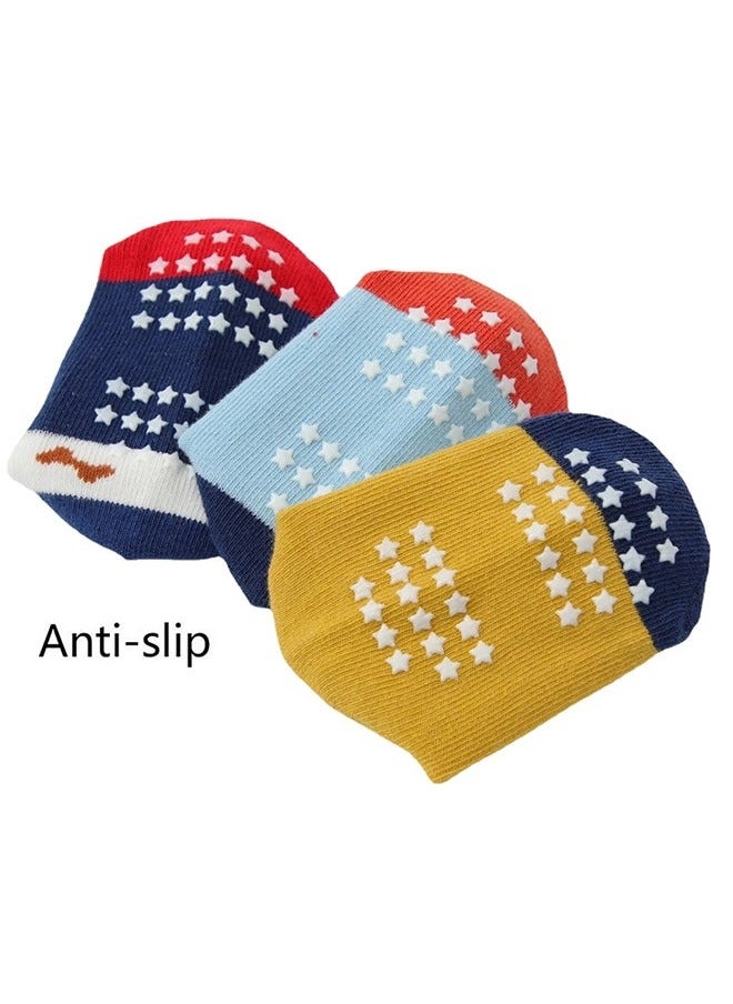 Generic - 12 Pairs Baby Socks Of Cotton Non-Slip Striped Baby Boys Socks Multicolor - Image 1