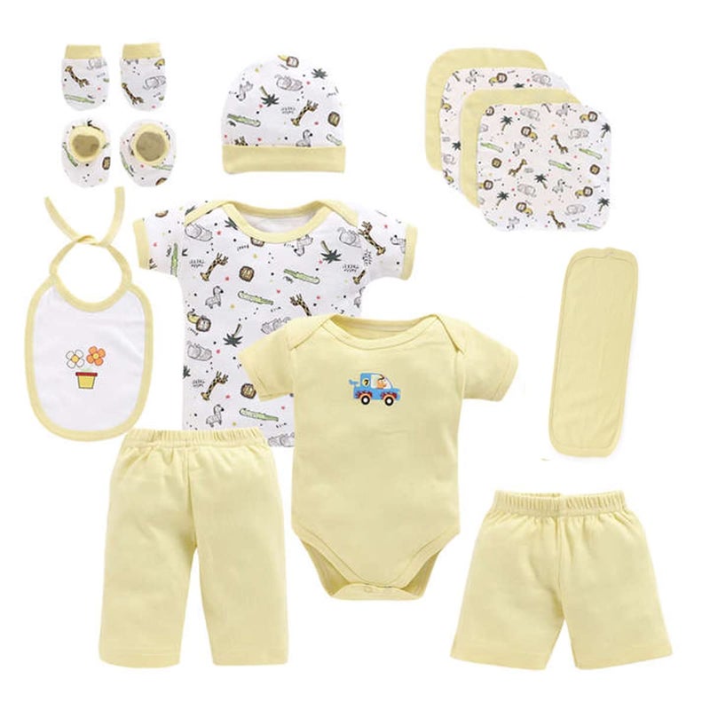 DADDY - G ® New Born Unisex Baby's Gift Set -13 Pieces (Yellow) - Image 2