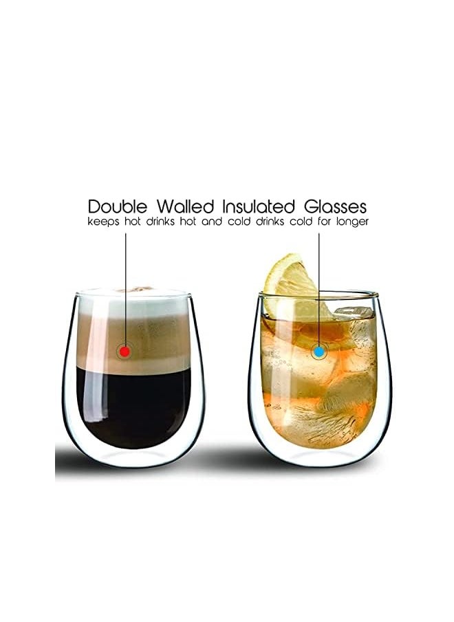 Cuisine Art Art Double Walled Glass Coffee Cup 2-Piece Set, 250 Ml Capacity, Gc-325-250, Coffe Cups  - Image 2