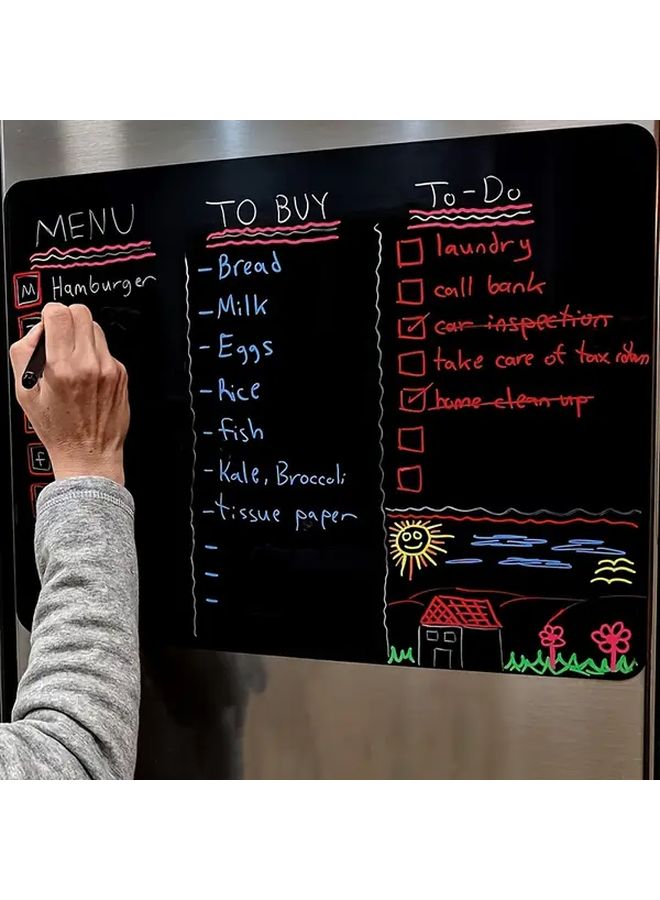 Magnetic Blackboard Sticker 100cm X 45cm Self Adhesive Easy To Use Chalkboard Wall Decal For Home - Image 5