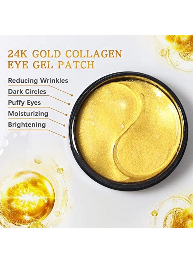 LIYALAN 24K Gold Under Eye Patches Eye Mask For Dark Circles And Puffiness Eye Masks Eye Bags Treatment For Women And Man Eye Patch Gel Anti Wrinkle Under Eye Gel Pads - Image 4