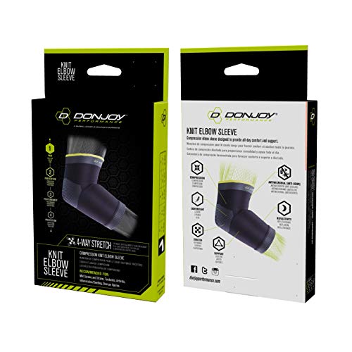 DonJoy Performance Knit Elbow Compression Sleeve for Mild Elbow Support Ideal for Elbow Strains, Sprains, Tendonitis - Medium - Image 2