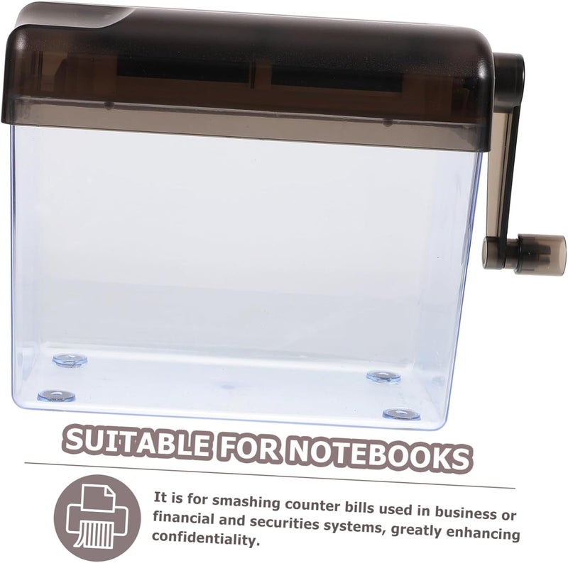 Manual Office Shredder Small Portable Hand Crank Paper Cutter for Home School Business Use No Electricity Needed Securely Shreds Documents Receipts Bills Envelopes Enhances Privacy - Image 3