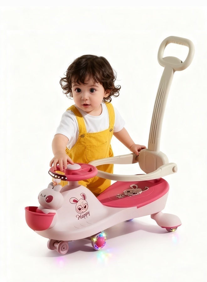 Vixplorn Children's ride-on bikes, children's rocking bikes, children's scooters, with safety handlebars, silent wheels, music and light functions; children's strollers and walkers, with frames/backrests. - Image 1