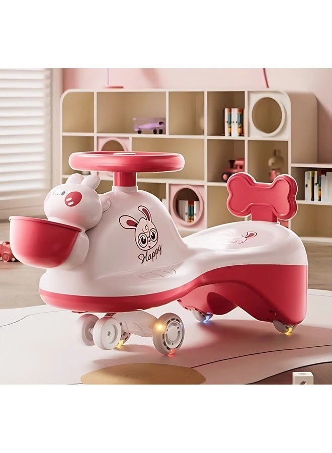 Vixplorn Children's ride-on bikes, children's rocking bikes, children's scooters, with safety handlebars, silent wheels, music and light functions; children's strollers and walkers, with frames/backrests. - Image 5