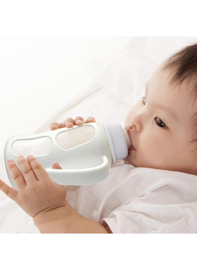 PalkSky Baby Bottle Holder For Philips Avent Anti Colic Bottles And Natural Baby Bottle 3 Pack (4Oz 8/9Oz 11Oz) Silicone Antifall Protective Case With Handle For Glass Bottle  - Image 3