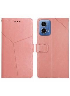HuHa Case Cover For Xiaomi Redmi 13C 5G Y-shaped Pattern Flip Leather Phone Case Pink 