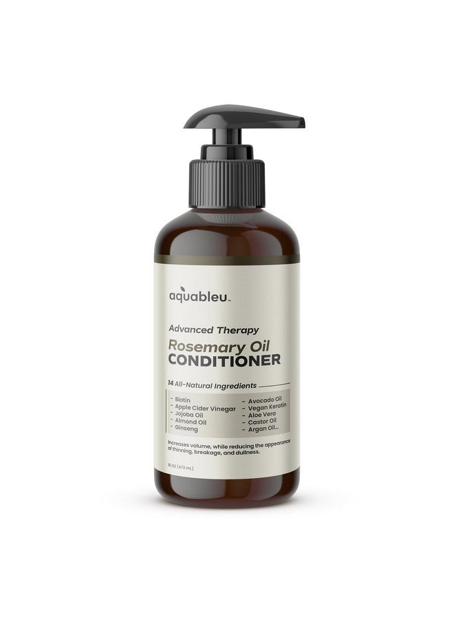 Aquableu Advanced Therapy Anti-Thinning Rosemary Oil Conditioner - Infused With 14 All-Natural Ingredients For Enhanced Volume, Strength, Thickness, And Nourishment (16Oz) - Image 1