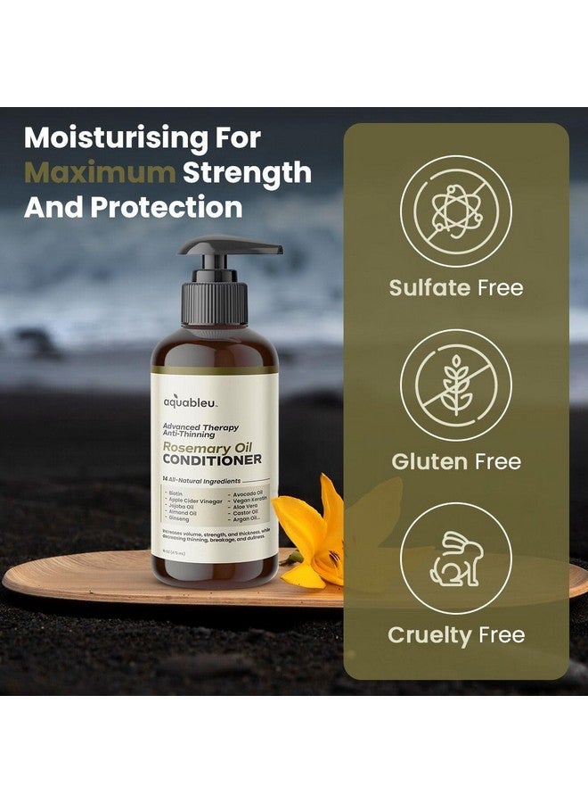 Aquableu Advanced Therapy Anti-Thinning Rosemary Oil Conditioner - Infused With 14 All-Natural Ingredients For Enhanced Volume, Strength, Thickness, And Nourishment (16Oz) - Image 2