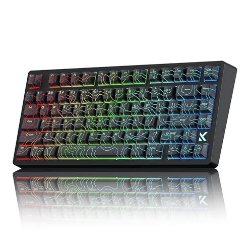 Cmokifuly x MCHOSE Jet75 Magnetic Keyboard,75% Wired Gaming Keyboard Hall Effect Switch,Rapid Trigger Mode,8K Hz Polling Rate,0.1ms Lantency,Rhythmic RGB Backlight (Topograhic Black, God Switch) - Image 1