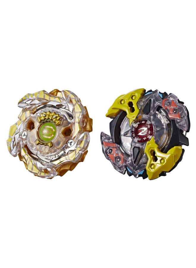 Beyblade Burst Turbo Slingshock Dual Pack Galaxy Zeutron Z4, Gold-X Betromoth B4 - Image 1