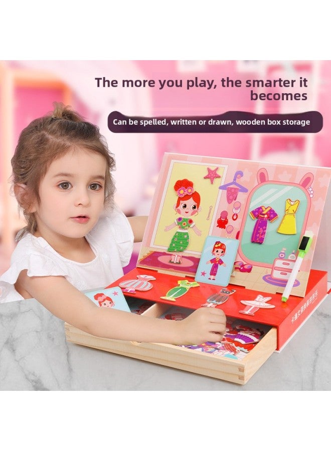 Children's Early Education Educational Toys Boys And Girls Logical Thinking Training Baby Enlightenment Cognition Magnetic Puzzle Sketchpad-Color:Drawer-Digital Tangram (Drawer Box) - Image 3
