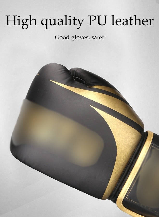 14OZ Boxing Gloves PU Leather, Muay Thai Kickboxing MMA Sparring Training, Professional Training Gloves, Padding, Punch Bags Speed Ball Focus Pads Workout Gloves - Image 3