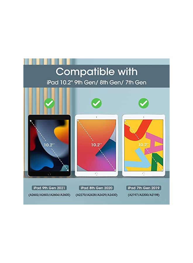 Procases ProCase iPad 10.2 Case 9th Gen 2021/ iPad 8th Gen 2020/ 7th Gen 2019, Slim Stand Hard Back Shell Protective Smart Cover Case for 10.2 Inch iPad 9/8/7 -Skyblue - Image 2