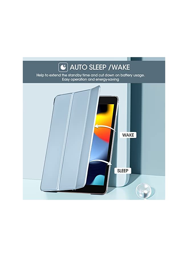 Procases ProCase iPad 10.2 Case 9th Gen 2021/ iPad 8th Gen 2020/ 7th Gen 2019, Slim Stand Hard Back Shell Protective Smart Cover Case for 10.2 Inch iPad 9/8/7 -Skyblue - Image 4