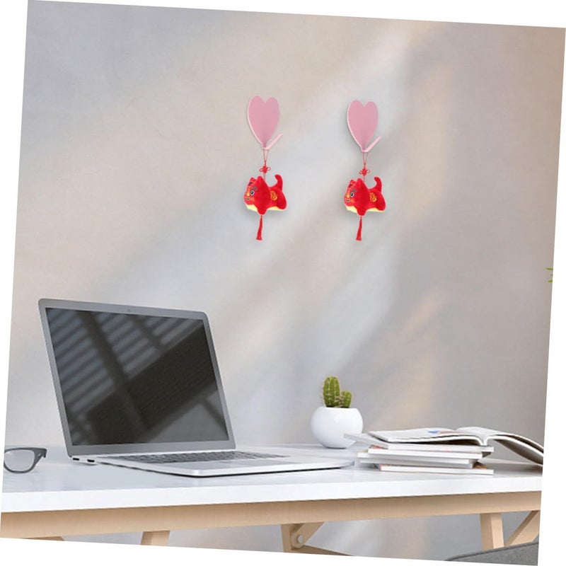 16 Pcs Heart Shape Adhesive Wall Hooks For Coats Towels Bathroom Decor - Image 5