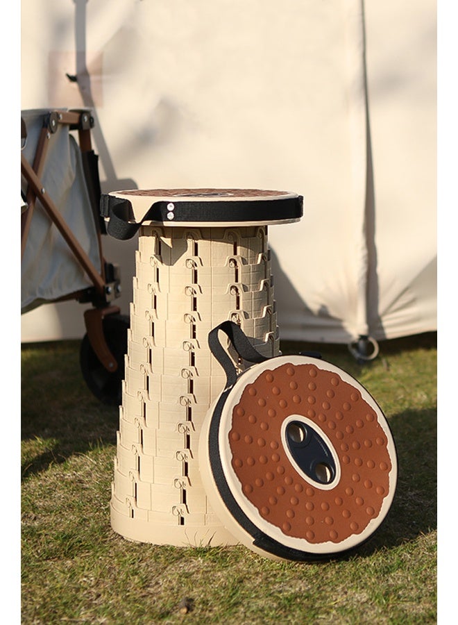 YIM-VIBEHAUS Portable Folding Stool, Adjustable Outdoor Stool with Thickened Cushion, Load Capacity 250kg Collapsible Stool Suitable for Camping, Fishing, Hiking, Barbecue, and Outdoor/Indoor Kitchens - Image 5