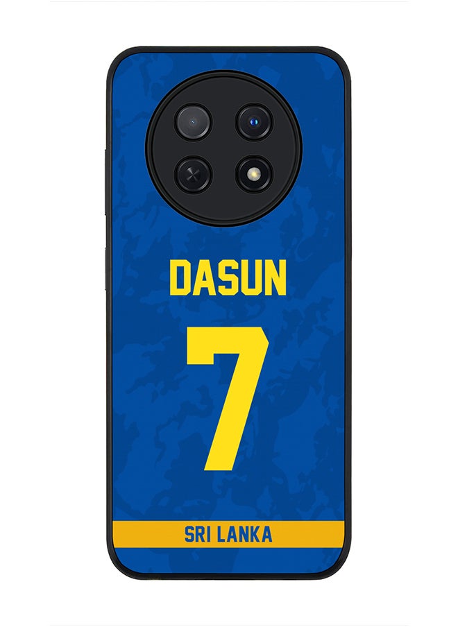 Stylizedd Cover for Huawei Nova Y91 4G / Huawei Enjoy 60X Case, Rugged Black Slim fit Protective Phone Cases s - Player Name - Dasun Shanaka, Jersey Number- 7  - Image 1