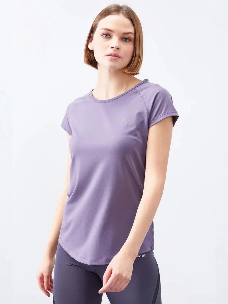 تومي لايف TOMMY Women's Short-Sleeve Crew Neck T-Shirt