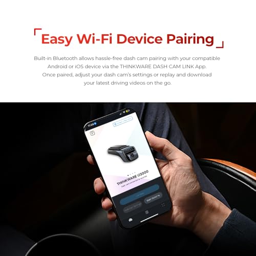 THINKWARE U3000, 4K Front Dash Cam, STARVIS 2 Sensor Super Night Vision, Car Camera 5GHZ Wi-Fi GPS Radar Buffered Parking Mode, Free 64GB Card, CPL Filter, Speed Camera Alerts, 12V Power Cable - Image 4