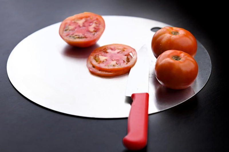 Halsey Homes Stainless Steel Counter Top Board for Kitchen | Worktop Platform | Round Edge | for Cutting - Chopping Vegetables Meat Fish Fruits (Chopping Board Round (30.5 CMS)) - Image 1