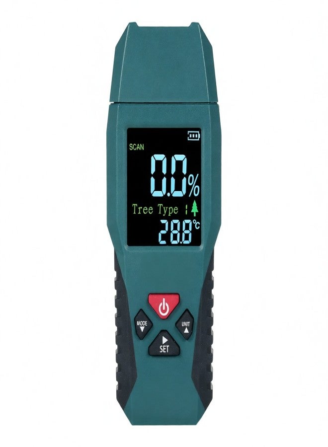 سمارت سنسور مقياس رطوبة ذكي للخشب، مزود بمستشعر دقيق، وشاشة LCD، وجهاز قياس محتوى بأربعة أوضاع للخشب والخيزران والورق والأعشاب. - Image 1