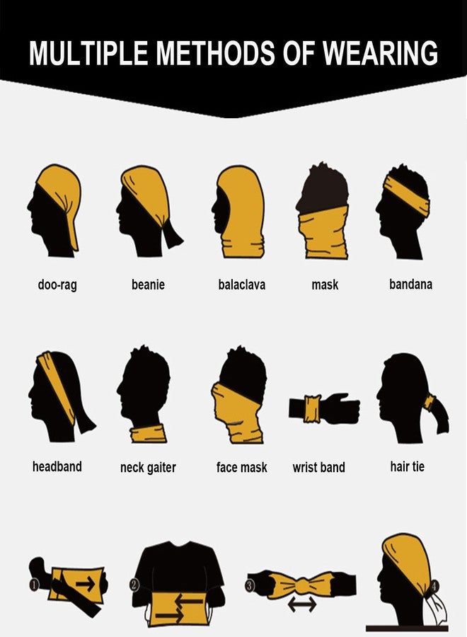 DANLCUPL 6 Pack Neck Gaiter Balaclava Bandana Gator Face Mask for Men Women UV Protection Breathable Headwear for Sports (6 Pack Skull Skeleton) - Image 3