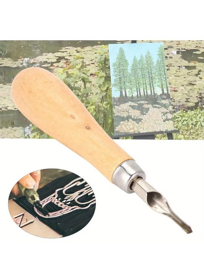 Wood Linoleum Cutter Set 1 Set DIY Carving Tool Kit For Printmaking Block Printing - Image 3