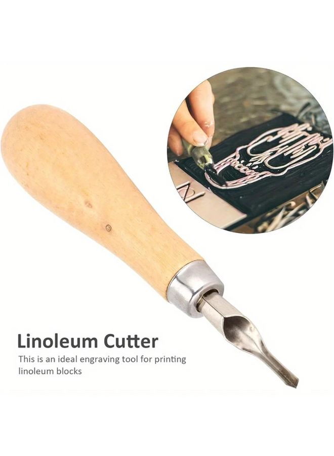 Wood Linoleum Cutter Set 1 Set DIY Carving Tool Kit For Printmaking Block Printing - Image 5