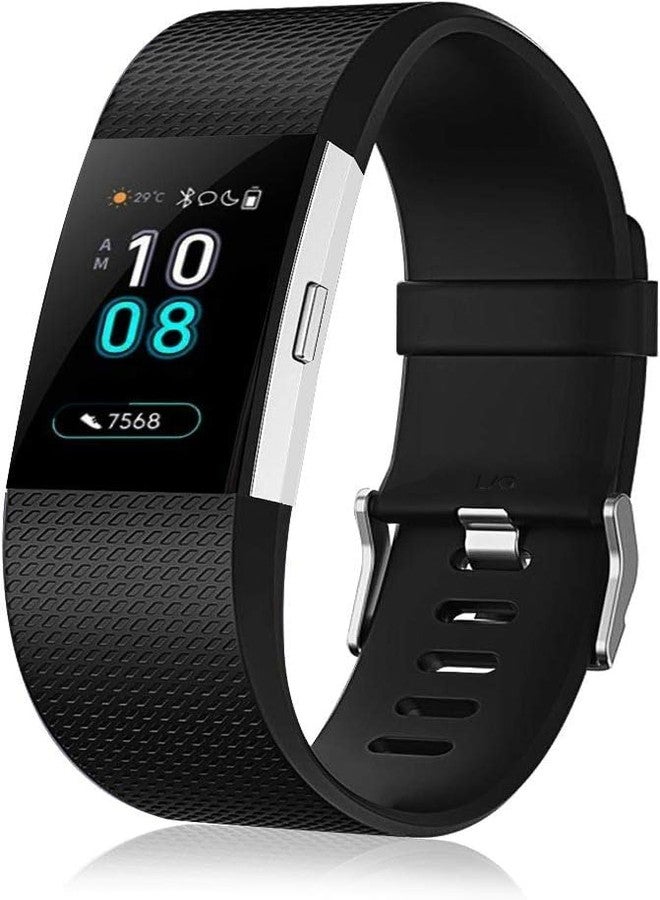 ENJOYPRO Replacement Bands for Fitbit Charge 2, Special Edition Replacement Wristbands for Fitbit Charge 2 (Small, Black) - Image 1