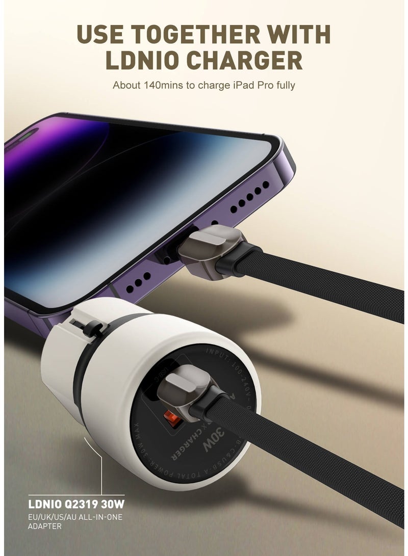لدنيو كبل شحن سريع LDNIO LC212i USB-C إلى Lightning للايفون والايباد، 30 واط PD - Image 4
