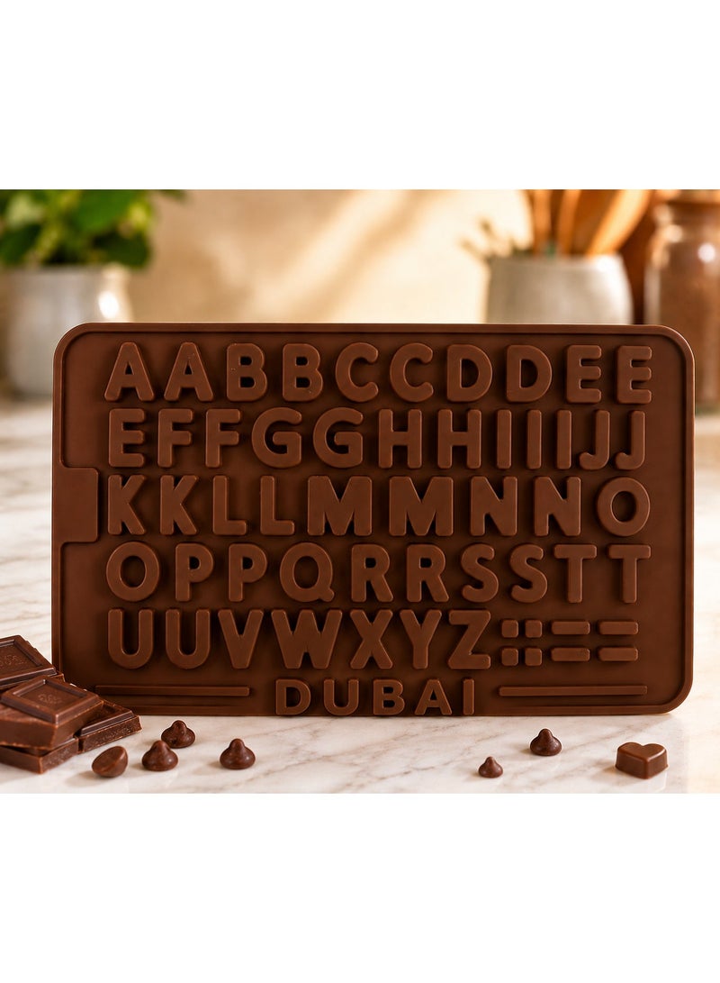 vsell24 Pack of 2 Alphabet Fondant Cake Molds – 52-Compartment Silicone Letter Shape Mould for Chocolate, Candy & Baking Decoration - Image 3