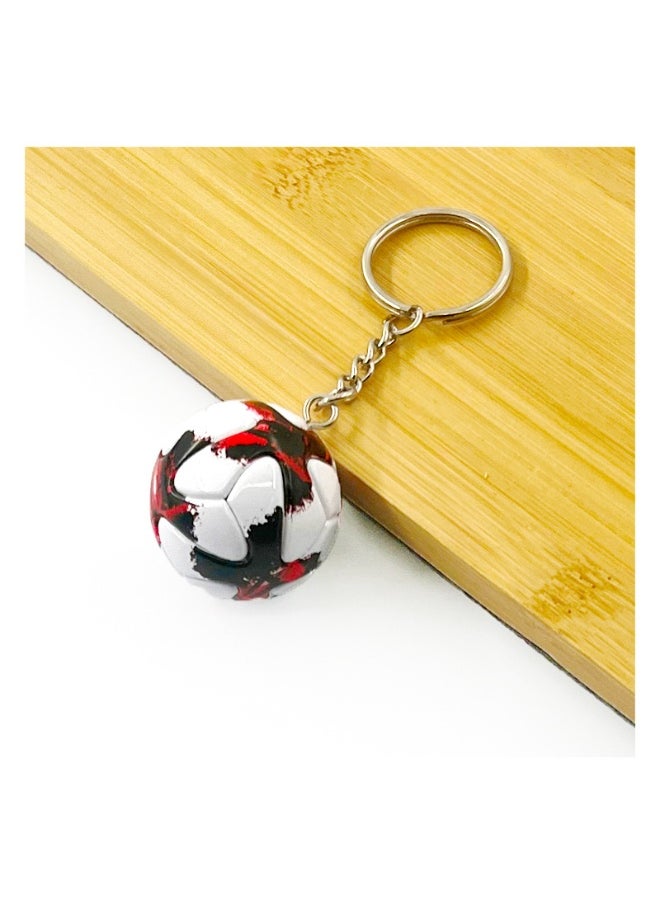 Generic AC Milan/Barcelona/Real Madrid Soccer Model Keychain Accessory Pendant Bag Chain Car Keychain Creative Gift for Unisex 