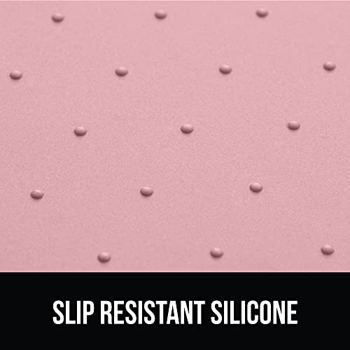 GORILLA GRIP 100% Waterproof Raised Edge BPA Free Silicone Pet Feeding Mat, Dog Cat Food Mats Contain Spills Protects Floors, Placemats for Cats and Dogs Water Bowl, Pets Accessories 18.5x11.5 Pink - Image 4