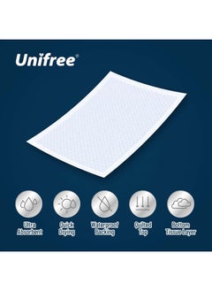 UNIFREE Unifree Disposable Underpads, Bed Pads, Incontinence Pad, Super Absorbent, 50 Count, Blue (XL 30x36 Inch)  - Image 3