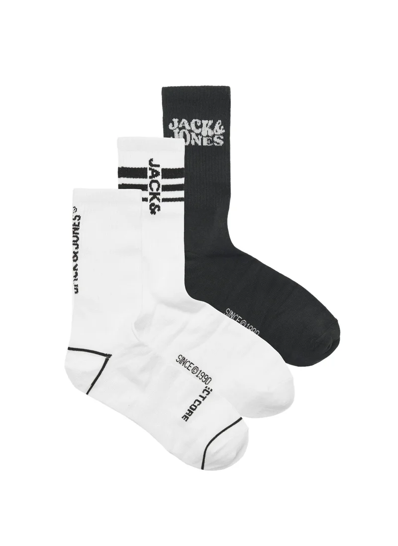 Jack & Jones Junior Kids 3 Pack Crew Socks