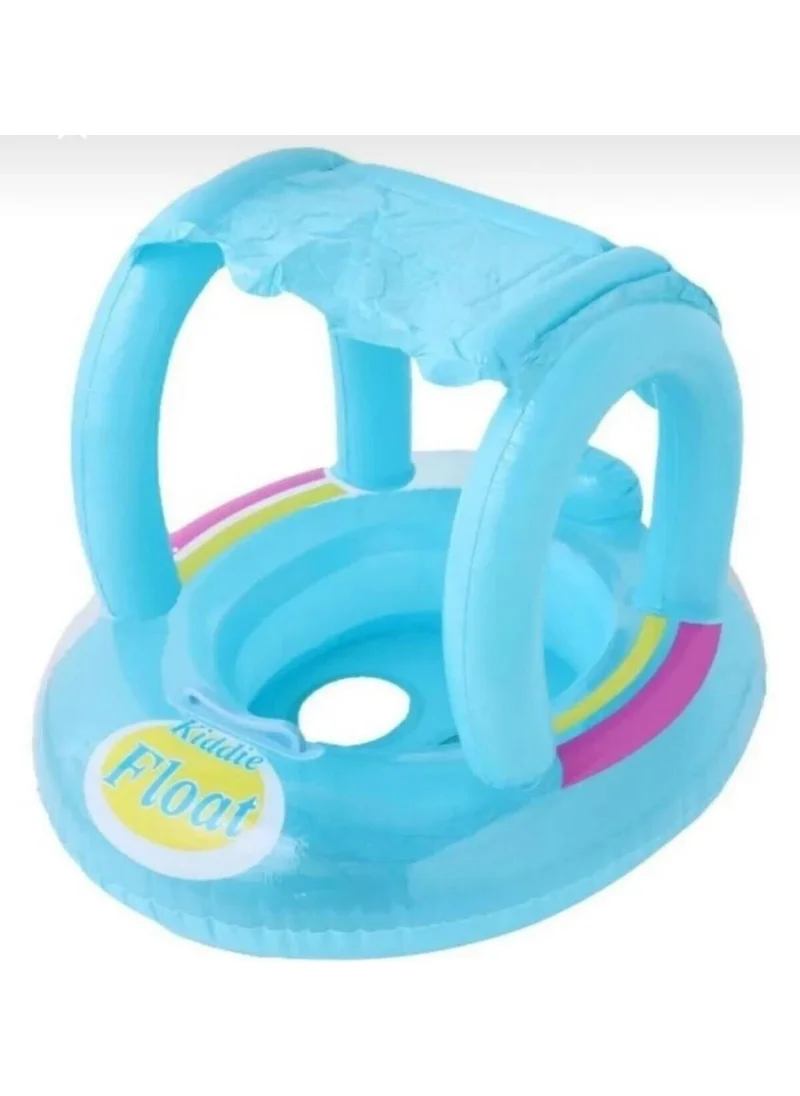 INTEX Blue Canopy Baby Sea-Pool Lifebuoy with Seat for 2-3 Years